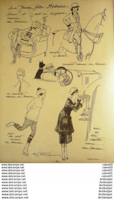 La Baionnette 1918 # 136 (Filles D'aujourd'hui) Fournier Gastyne Guyon Sat Sauvage Chaps