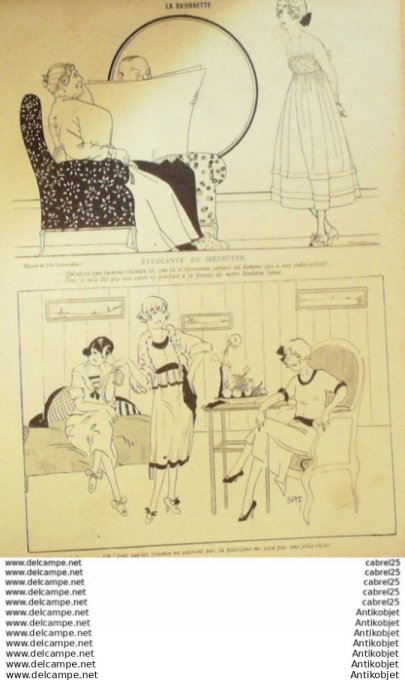 La Baionnette 1918 # 136 (Filles D'aujourd'hui) Fournier Gastyne Guyon Sat Sauvage Chaps