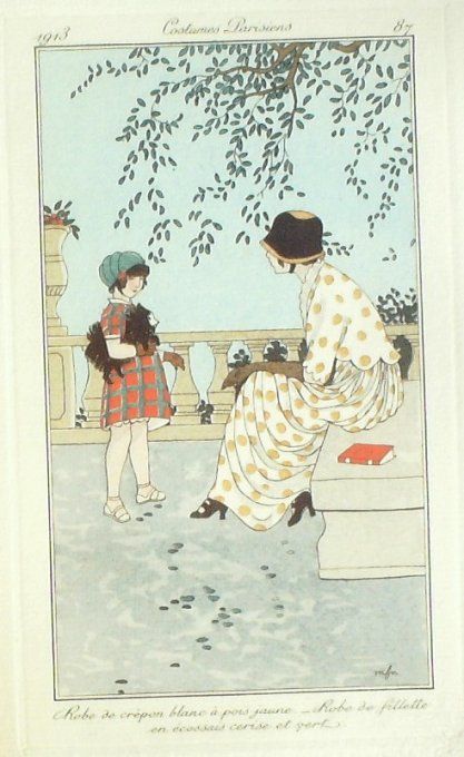 Franc-Nohain Madeleine Pochoir Mode Art Deco n°  87-1913 Journal des Dames