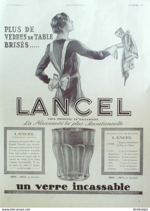 Publicité Luxe Lancel 1930