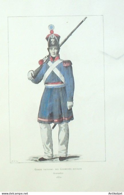 Garde National Grenadier en en 1830 signé Bellangé