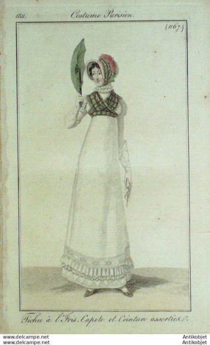 Costume Parisien 1811 # 1167 Fichu à l'Iris Capote