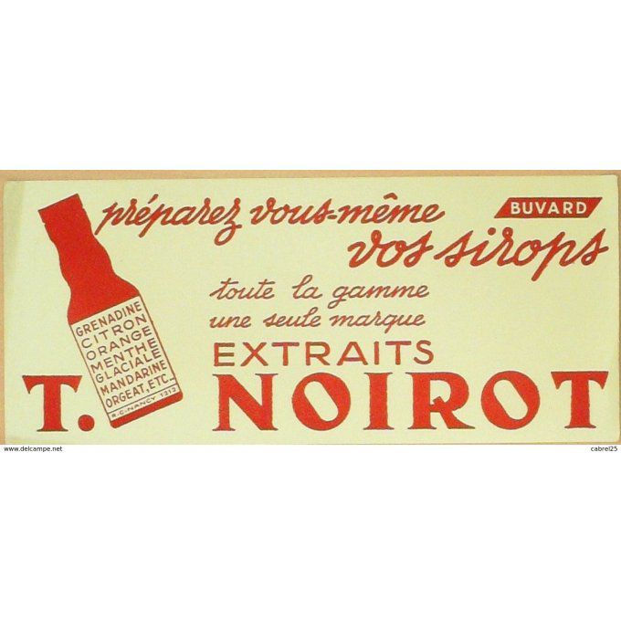 Buvard NOIROT Sirop
