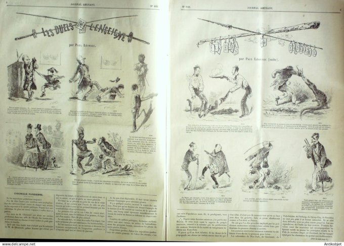 Le Journal Amusant 1874 #  922 Folies dramatiques la belle bourbonnaise par Grevin
