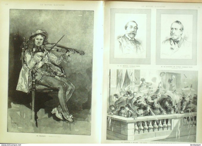 Le Monde illustré 1884 n°1405 Polcinella di piazza Navona Soudan Trinkitat Egypte Maahdi