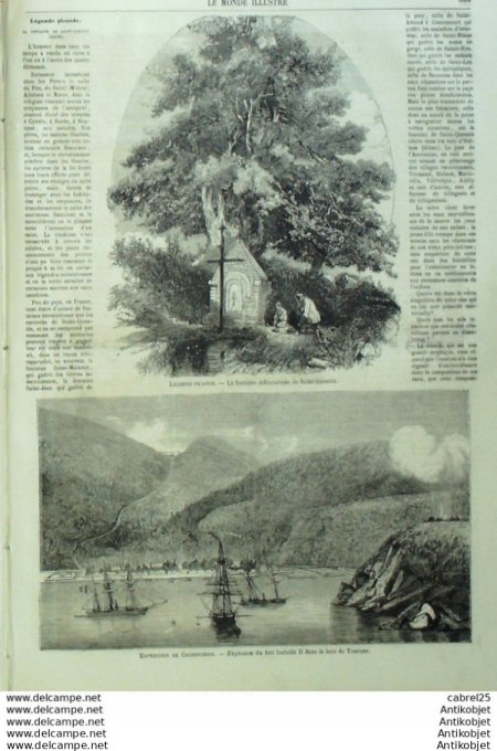 Le Monde illustré 1860 n°162 Troyes (10) Espagne Valence St-Quentin (02) Cochinchine Tourane Anglete