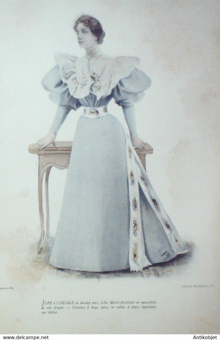 Gravure La mode illustrée 1861 n°48