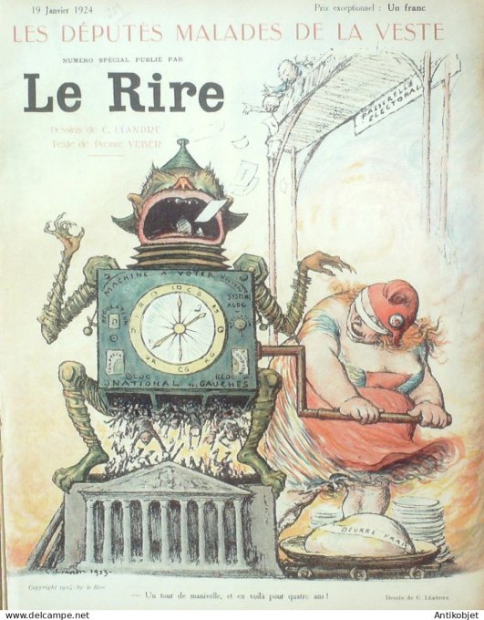 Le Rire 1924-01-19 # 259 Journal humoristique Ed.Originale Leon Daudet