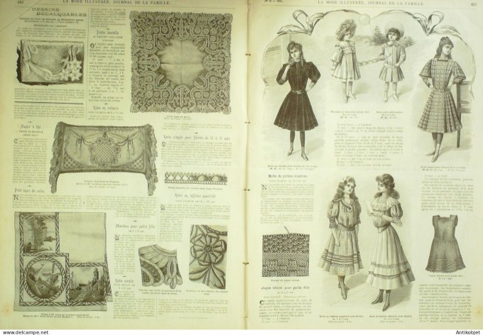 La Mode illustrée journal 1906 n° 38 Costume en lainage