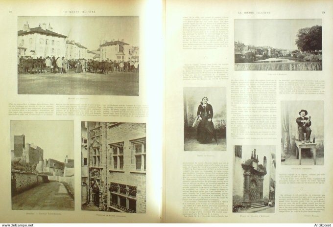 Le Monde illustré 1897 n°2102 Bry (94) Aldershot Salers (15) St-Etienne (42) Tarbes (65) Mali Mossi 