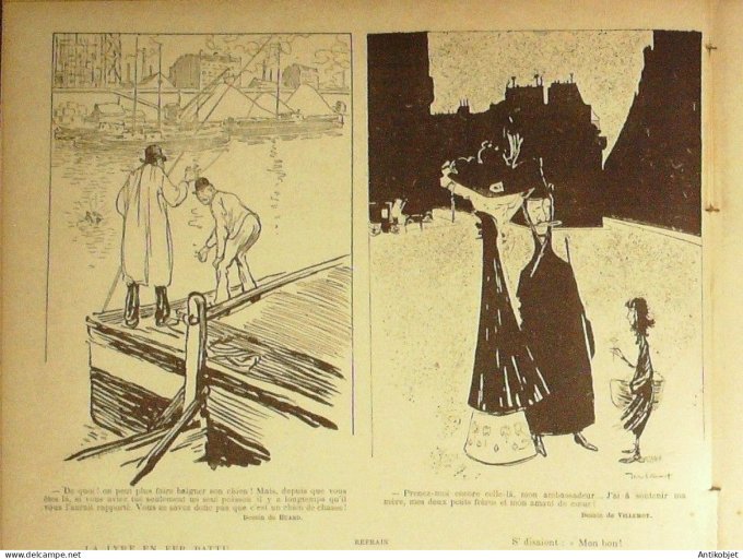 Le Rire 1899-07- 1 # 243 Journal humoristique Ed.Originale Adam & Eve