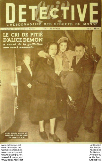 Détective 1953 # 383 Le Faou Port-de-Bou Douai Dorres Quincampoix