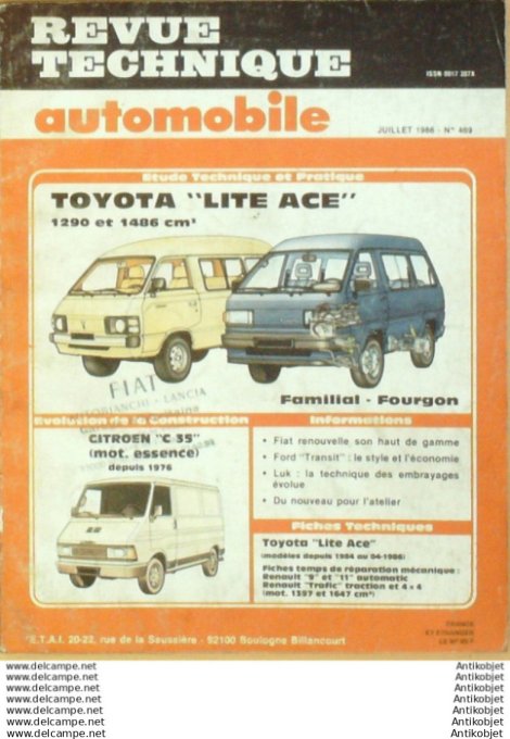 R.T Automobile Toyota Lite Ace 1290/1486 Citroën C35 E 1976   # 469