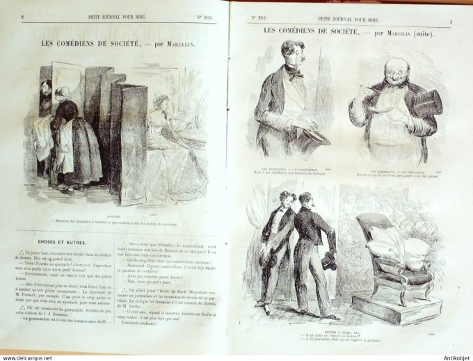 Petit journal pour Rire 1860 # 262 Suite des jours gras Grevin