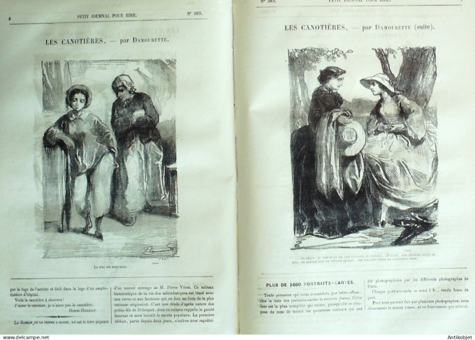 Petit journal pour Rire 1862 # 383 Les Canotiers de Paris Riou