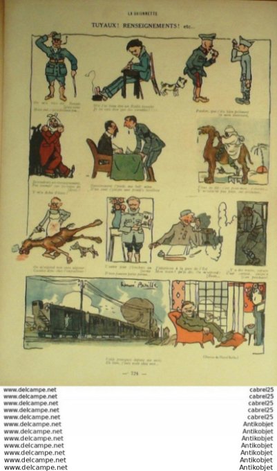 La Baionnette 1918 # 176 (Renseignez Vous) Villa Branly Hass Andral Falke Gottlob