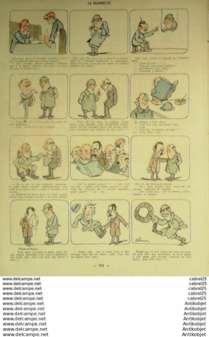 La Baionnette 1918 # 176 (Renseignez Vous) Villa Branly Hass Andral Falke Gottlob