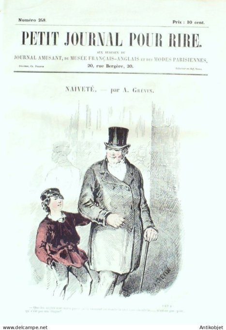 Petit journal pour Rire 1860 # 248 Naivete Grevin