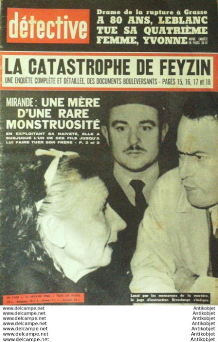 Détective 1966 # 1020 Pouticayres Dinan Rodez Vence Sèvres Pouticayres St-Quentin