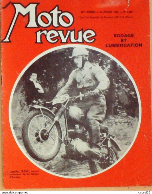 Moto Revue 1960 n° 1500 GP Alsace 250 Adler Triumph T120 Karting 650cc Russe