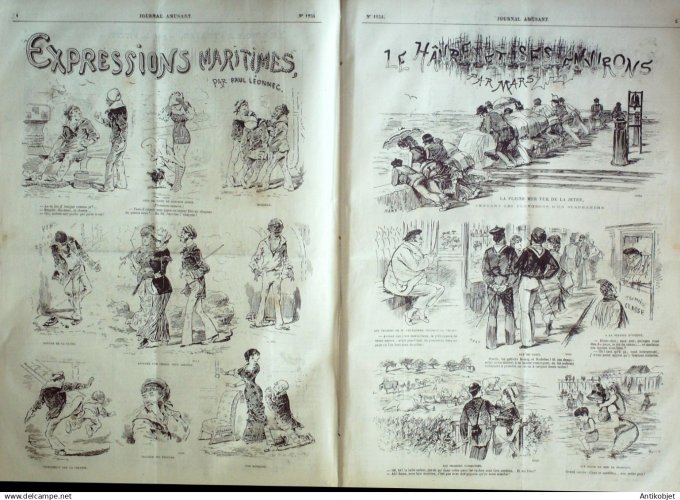 Le Journal Amusant 1880 # 1254 Le Havre et ses environs par Mars