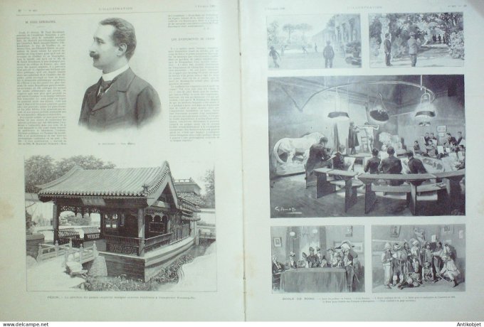 L'illustration 1900 n°2971 Chine Pékin école Rome Marseille (13) Piègeage Alfred Stevens Deschanel