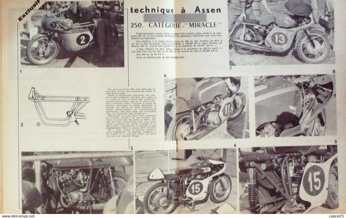 Moto Revue 1960 n° 1500 GP Alsace 250 Adler Triumph T120 Karting 650cc Russe