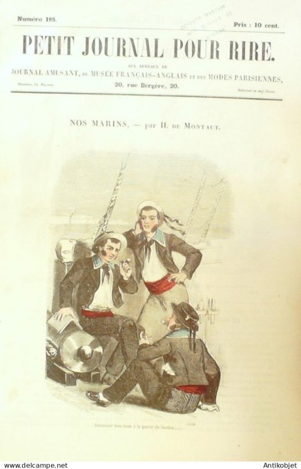 Petit journal pour Rire 1859 # 185 Nos Marins De Montaut