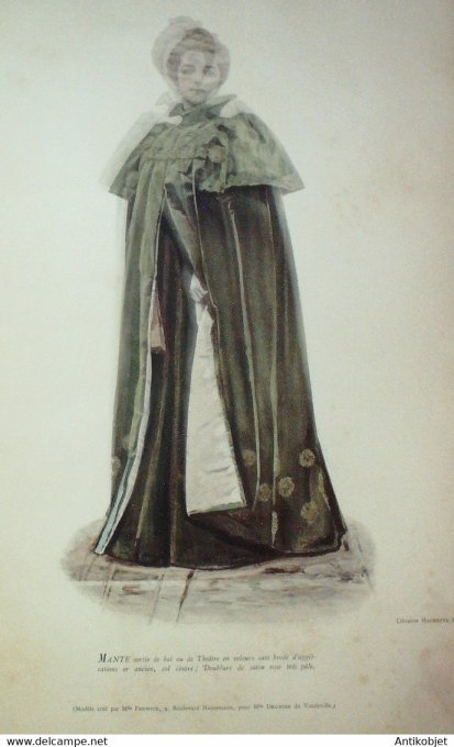 La Mode pratique 1895 # 50 Manteau velours Théâtre