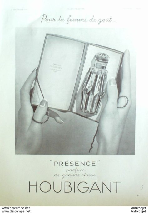 Publicite Cosmetique Houbigant 1935