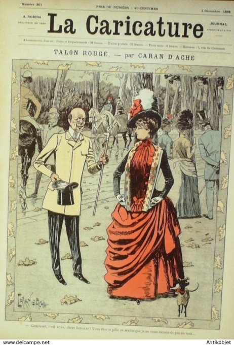 La Caricature 1886 #362 Talon rouge Caran d'Ache Duval par Luque Conseil judiciaire Job