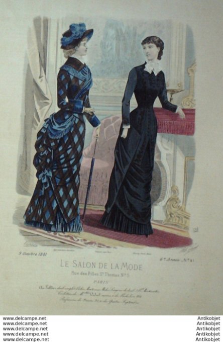 Gravure Mode Salon 1881 #  528 (Old Fashion plate)