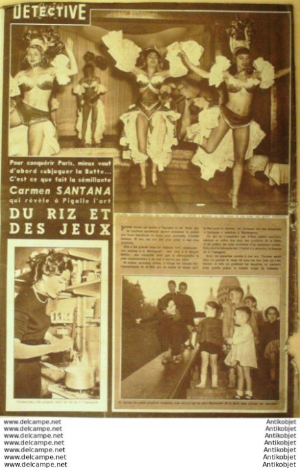 Détective 1954 # 393 Allauch Margival Saumur Golfe Juan Lurs Lille