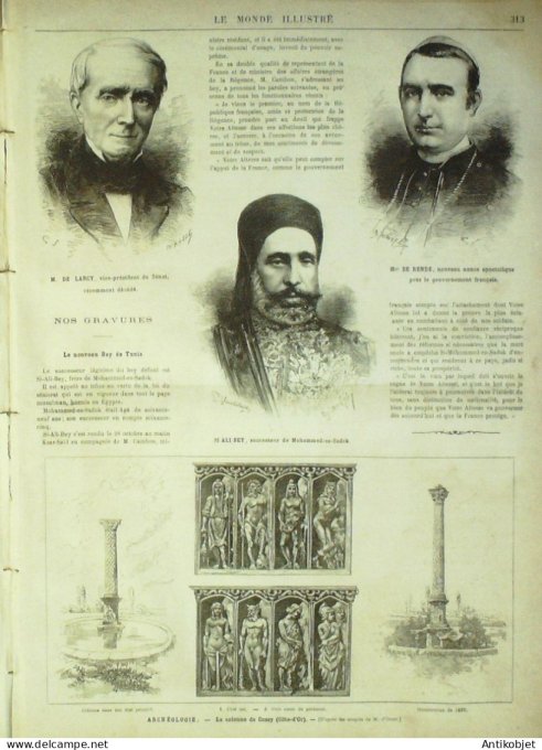 Le Monde illustré 1882 n°1338 Bey de Tunis Si-Ali-Bey Montceau (71) Algerie Oran Uruguay Cerro-Largo