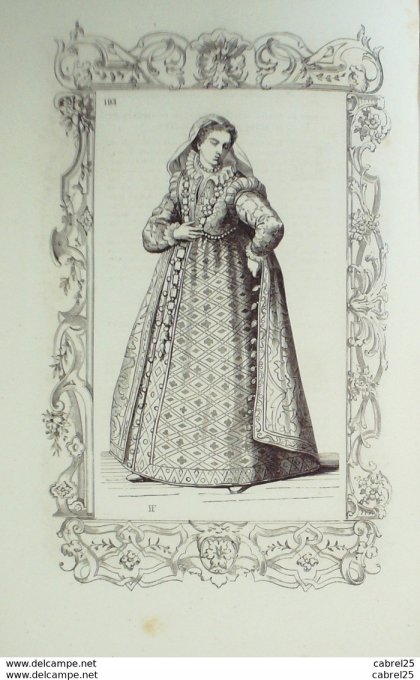 Italie FLORENCE Mariée noble 1859