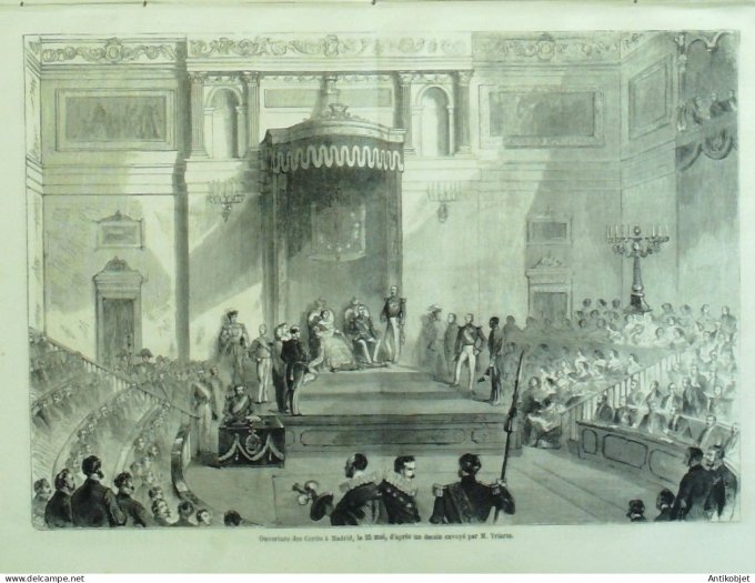 Le Monde illustré 1860 n°165 Marseille (13) Espagne Madrid Cortès Lyon (69) Ste-Baume (83) Amiens (8