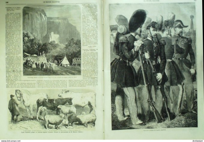 Le Monde illustré 1860 n°165 Marseille (13) Espagne Madrid Cortès Lyon (69) Ste-Baume (83) Amiens (8