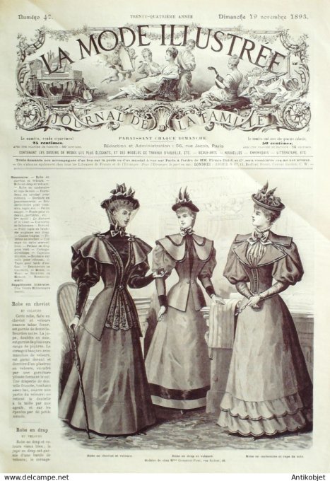 Mode illustree 1893 Lot de 10 journaux