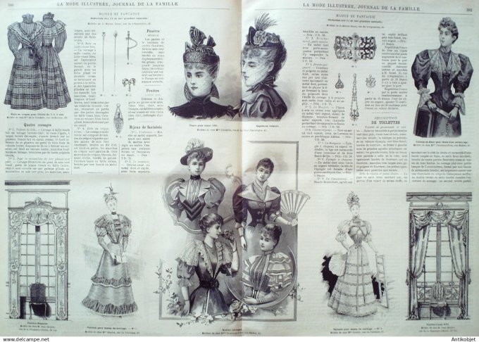 Mode illustree 1893 Lot de 10 journaux