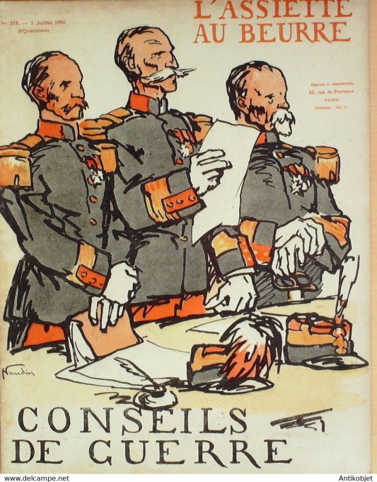 L'Assiette au beurre 1906 n°275 Conseils de guerre Naudin