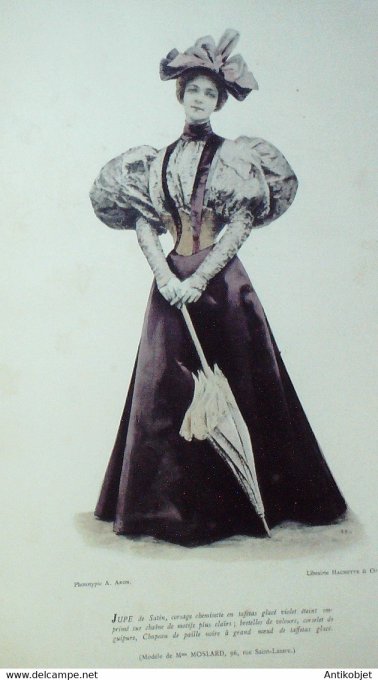 La Mode pratique 1895 # 24 Jupe en satin maison