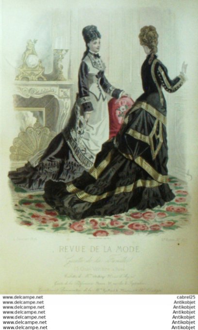 Gravure Mode La Gazette 1876 # 209 (Old Fashion plate)