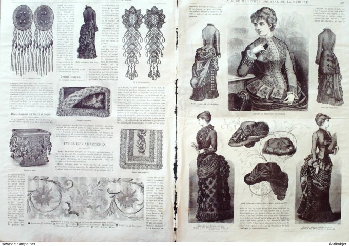 La Mode illustrée journal + gravure associée 1882 # 45