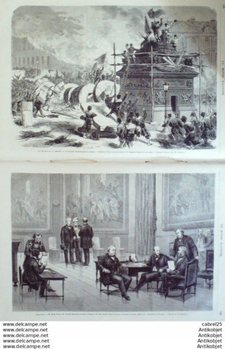 Le Monde illustré 1871 n°737 Paris Concorde av Rapp St-Denis (93) Nogent (94) Versailles (78) Thiers