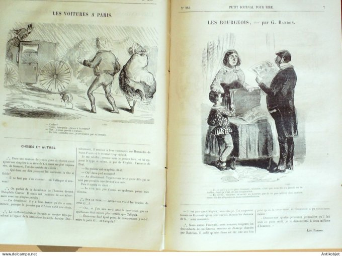 Petit journal pour Rire 1860 # 283 Nos Moutards Grevin