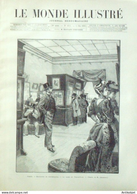 Le Monde illustré 1892 n°1833 Autriche Vienne St-Omer (62) Troyes (10) Gabon