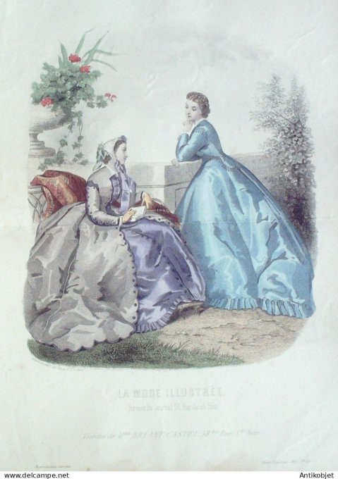 Gravure Mode illustree 1865 # 20 (Old Fashion plate)