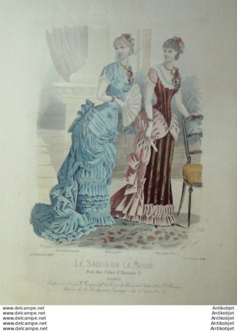 Gravure Mode Salon 1881 #  535 (Old Fashion plate)