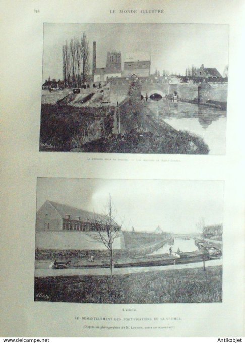 Le Monde illustré 1892 n°1833 Autriche Vienne St-Omer (62) Troyes (10) Gabon