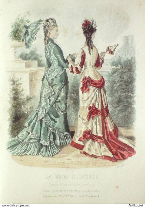 Gravure Mode illustree 1876 # 31 (Old Fashion plate)